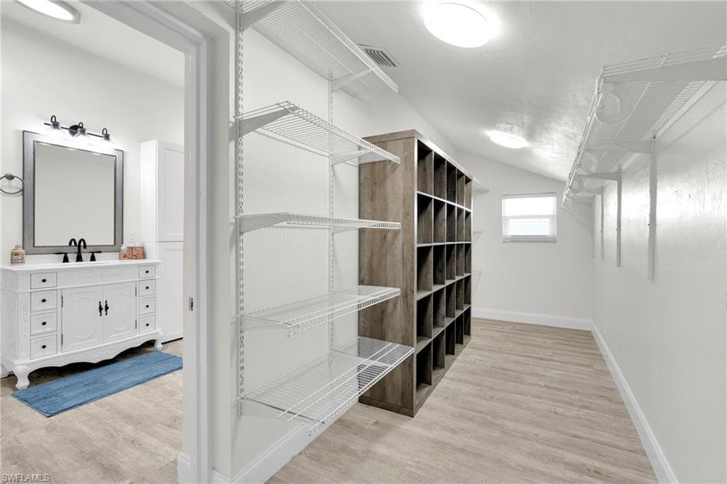 The Master Closet Has Been Enlarged For All Of Your Storage Needs And Comes With Extra Shelving For Shoes And Other Items. This Unit Can Be Locked For Owners Safety If Renting Out This Property!