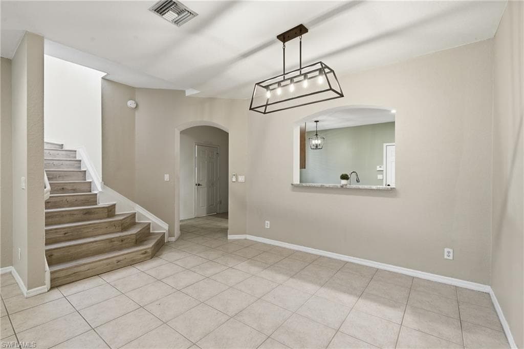 Dining, staircase