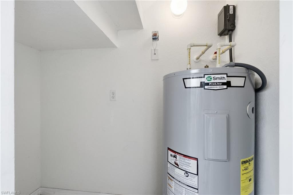 Hot water tank and storage closet in lanai