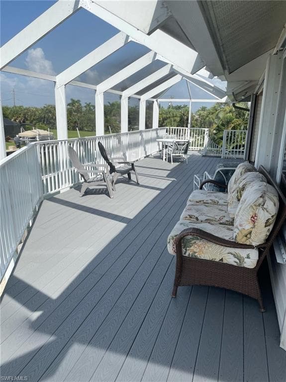 View of wooden terrace