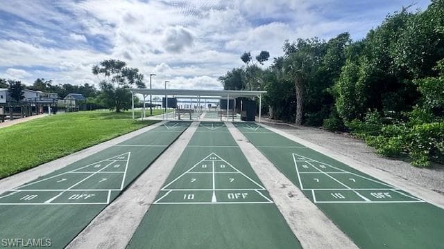 Shuffleboard courts / waterfront by marina