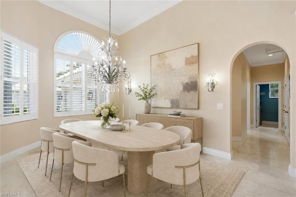 Formal dining space.