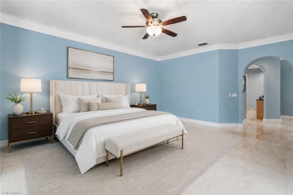 Crown molding, volume ceilings, architectural details - simply stunning.