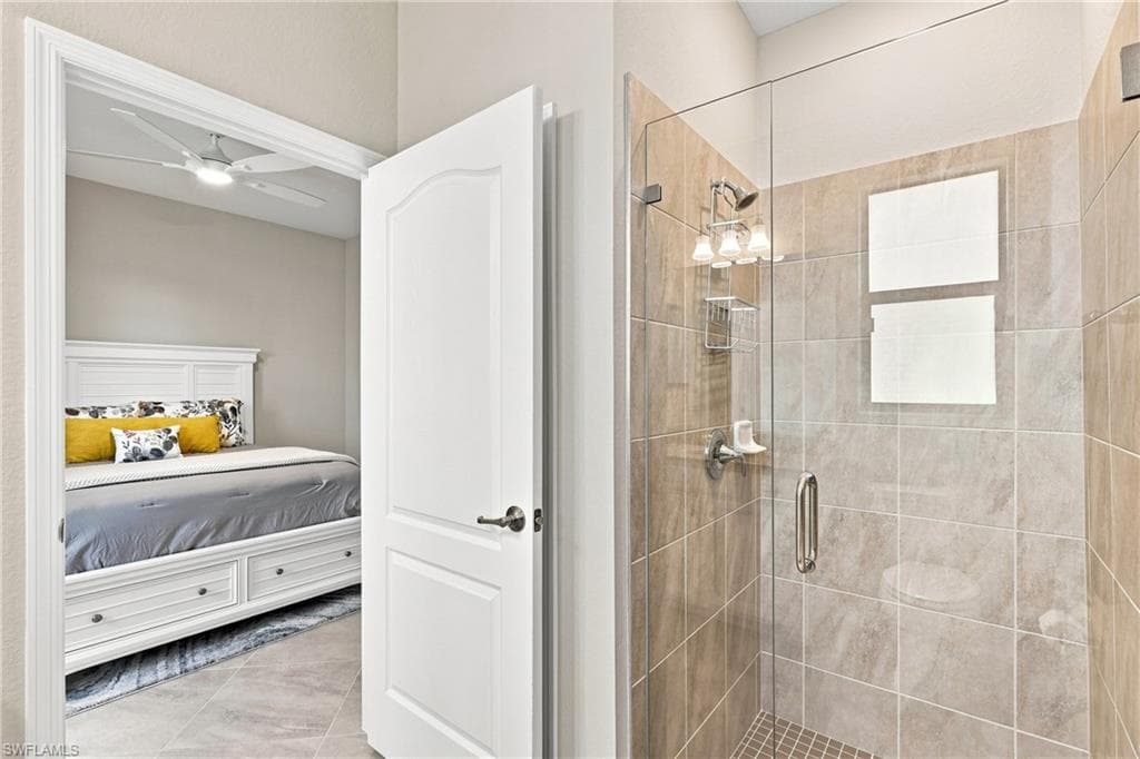 Frameless glass walk in shower