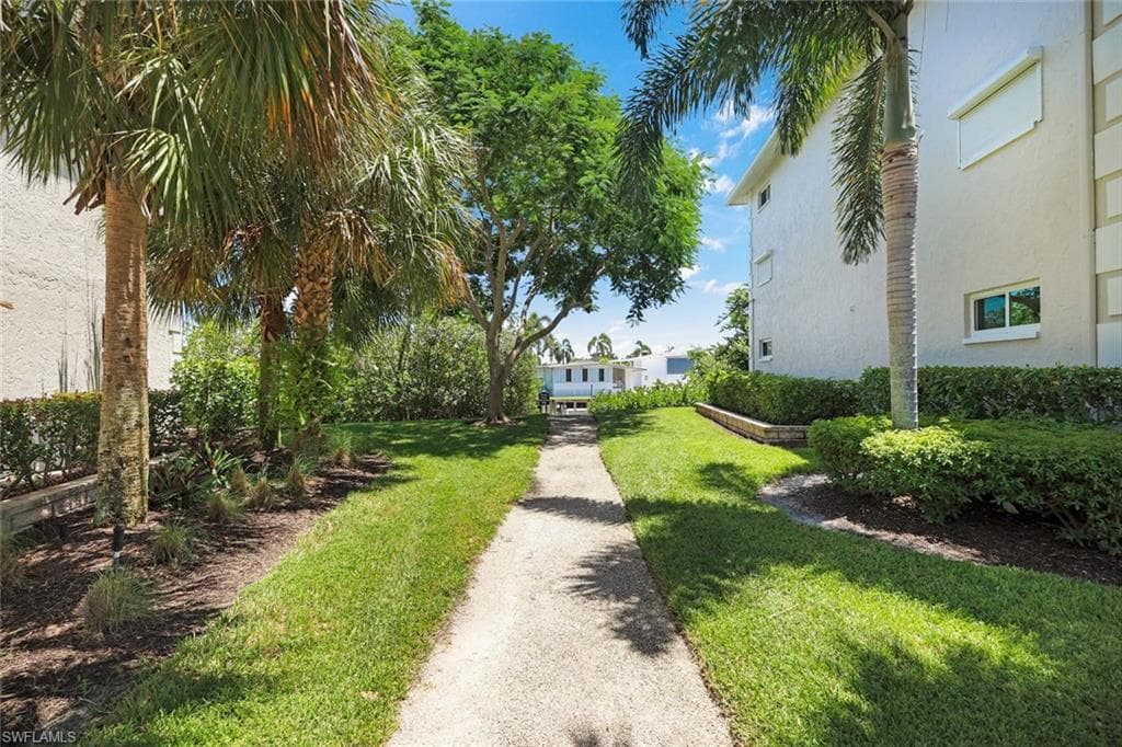 Walkway to the boat docks along side of I Bldg