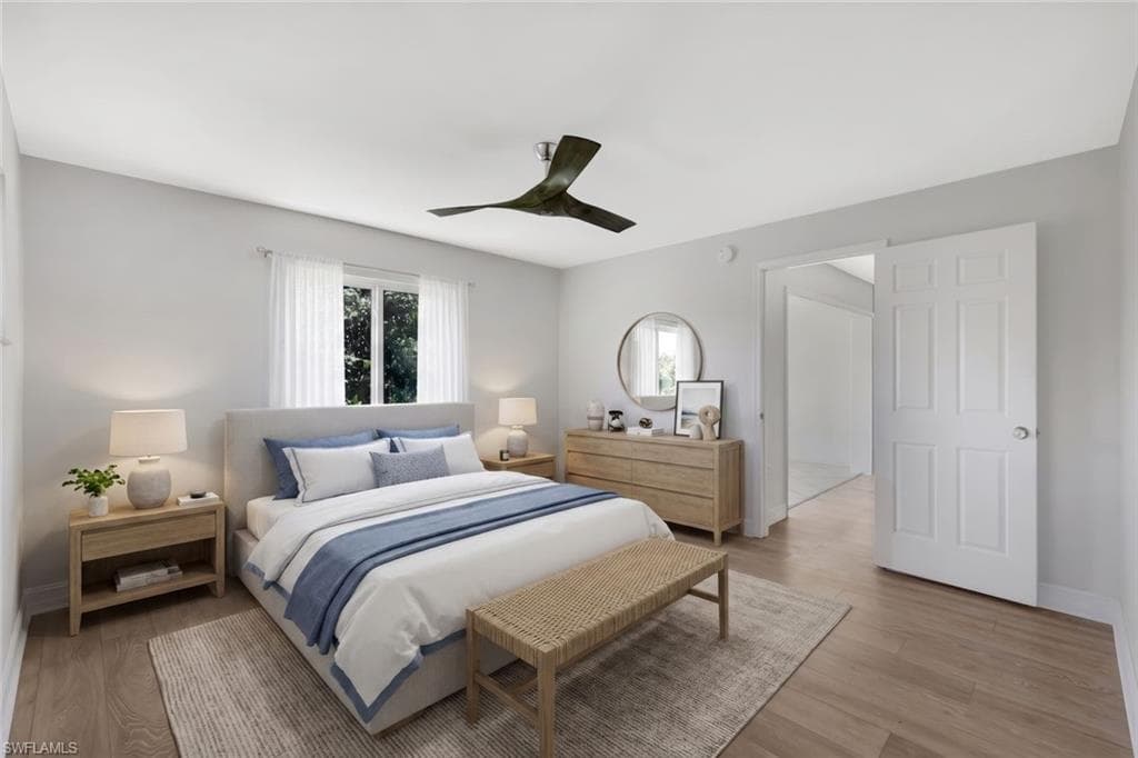 2nd Bedroom digitally staged to show the possibilities