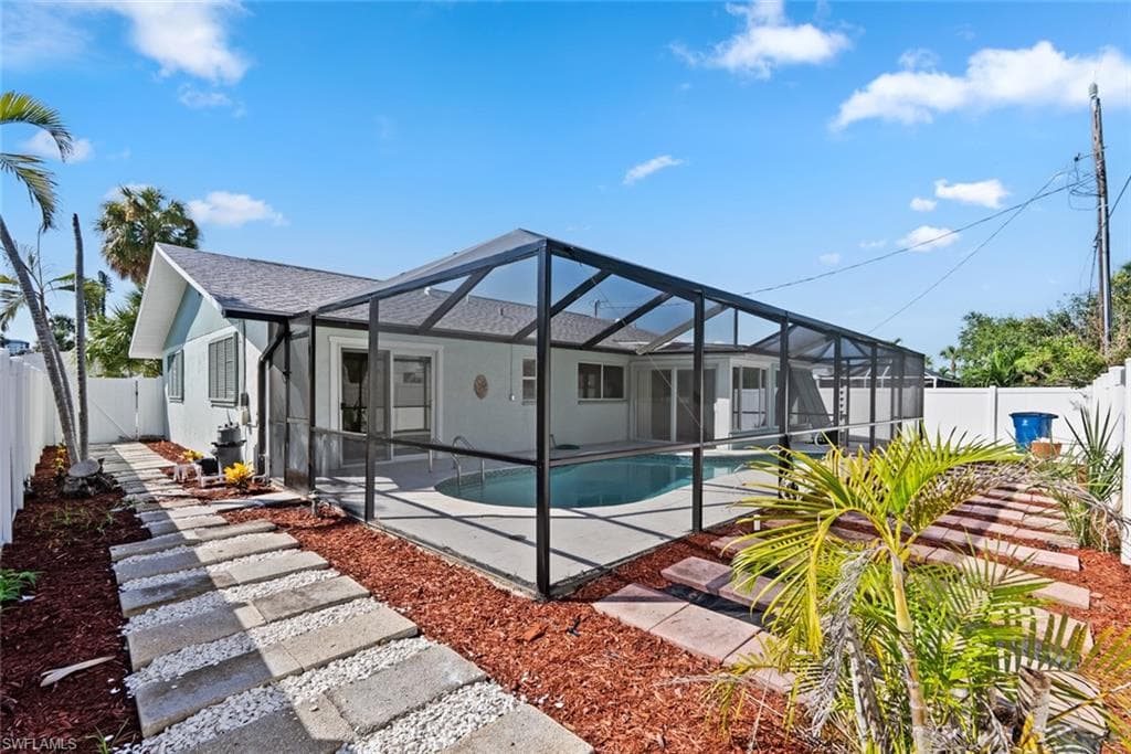 Rear of property