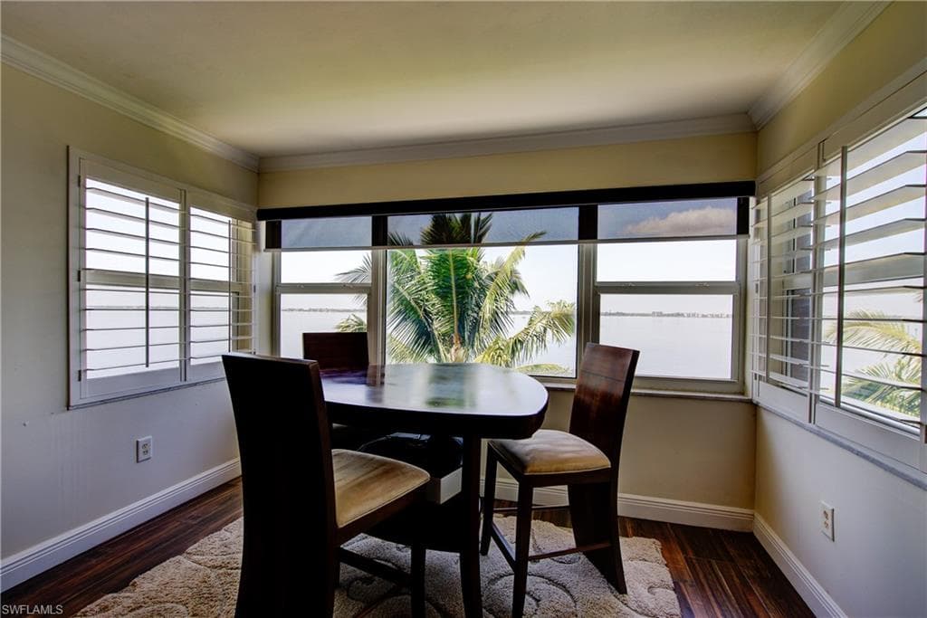 You won't find many units available with waterfront dining this close to the river