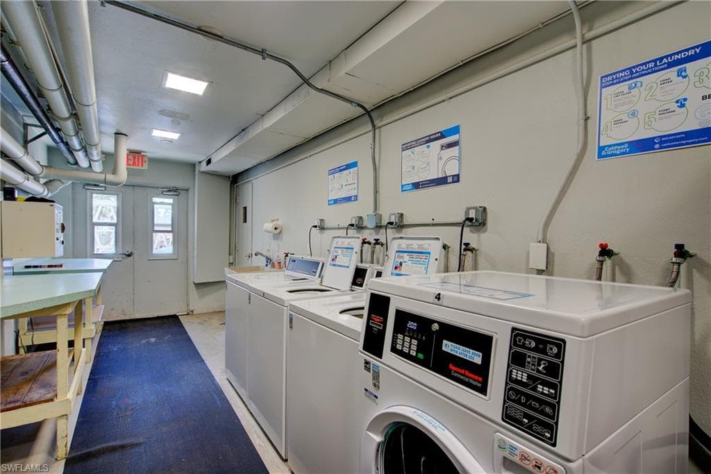 The convenient community laundry room is on the 1st floor