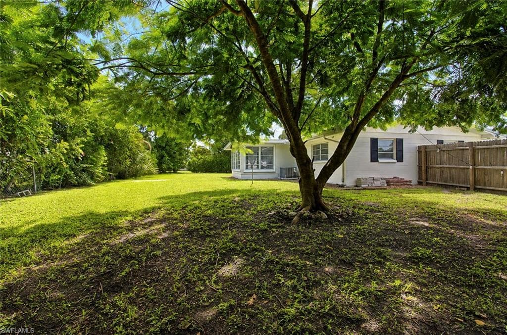 Large fenced back yard