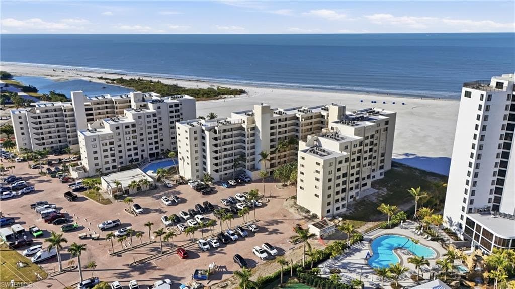Aerial view of apartment complex