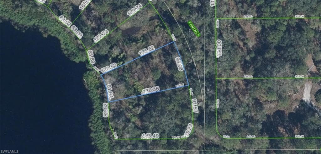 Plat Map. Illustrating property boundaries and dimensions for the land parcel
