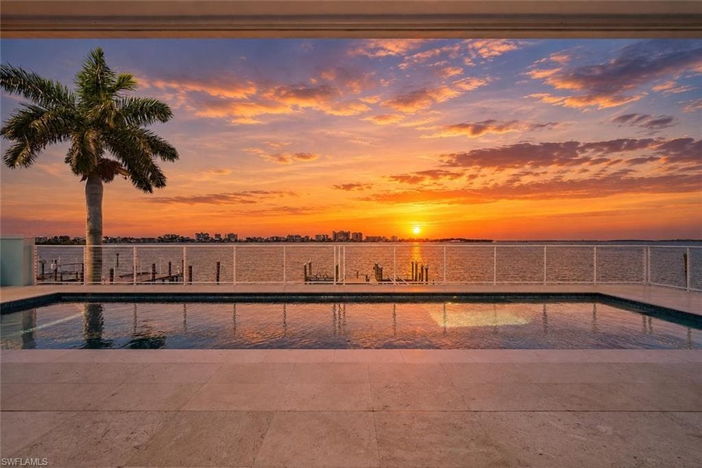 at sunset
