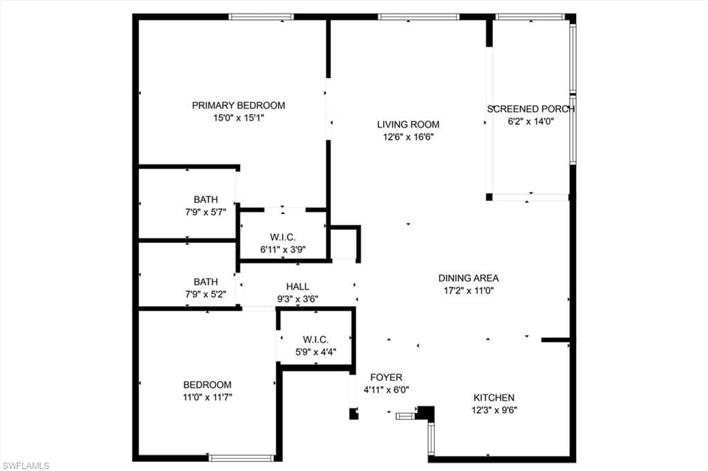 Split bedroom layout