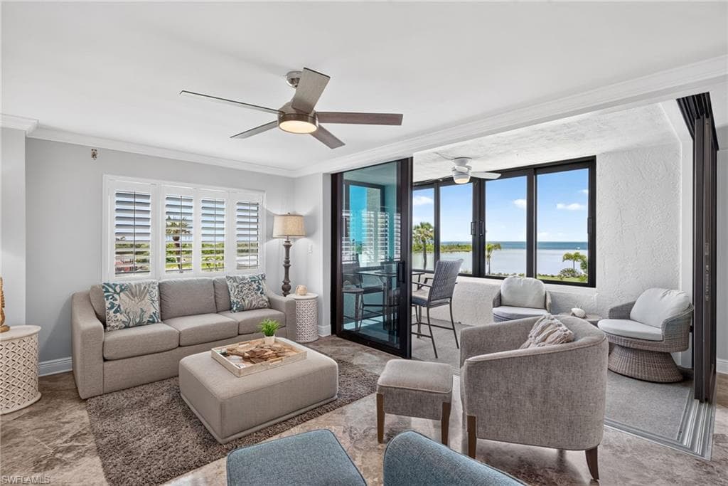 Living area opens to corner lanai