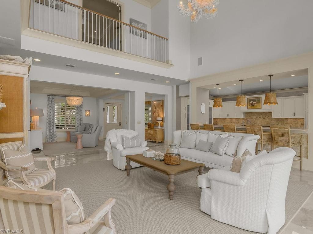 Natural light abounds with high ceilings and beautiful spaces to relax.