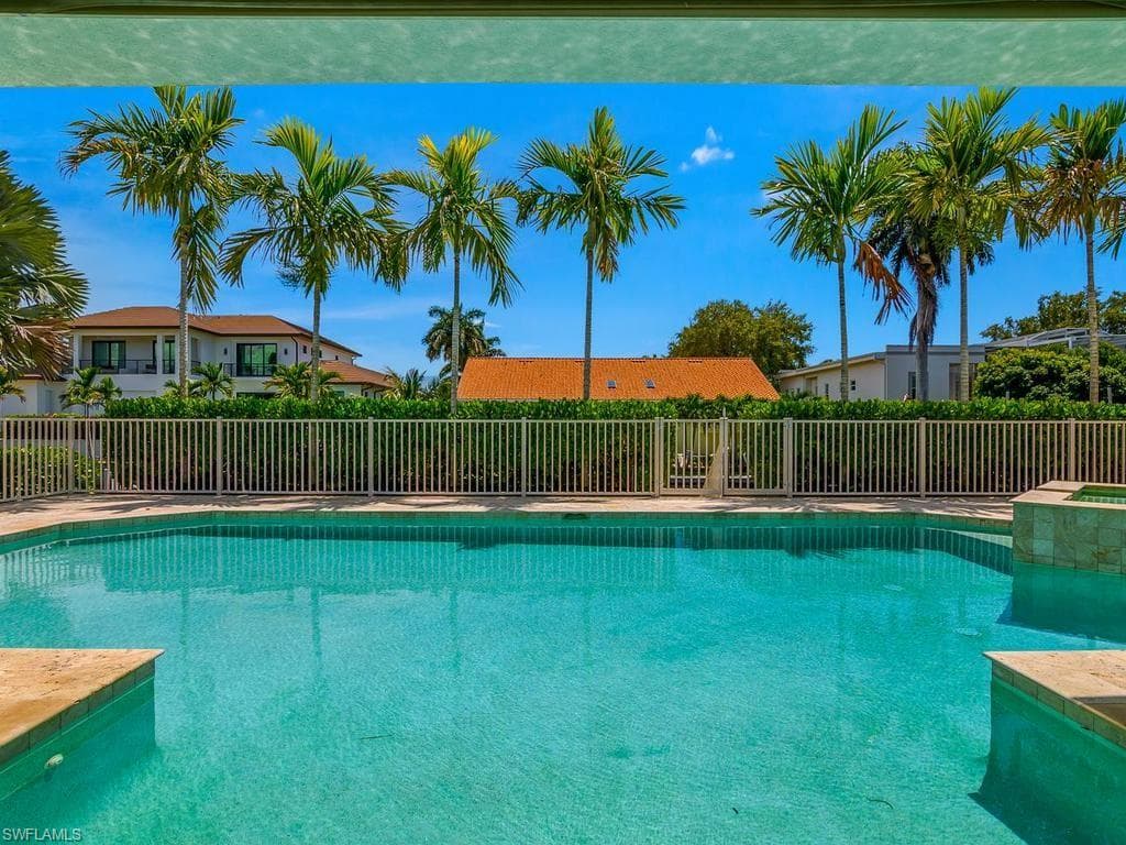 Sunny and splashy days. Kid-proof fencing, also, and secure gate to boat dock.