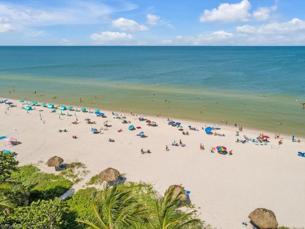 Sandy shores of the nearby Gulf beaches.