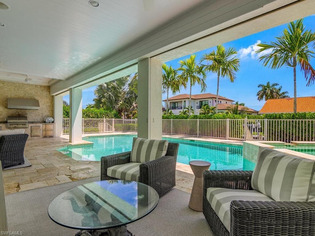 Another peaceful space to gather in a shady spot after sunning and swimming.