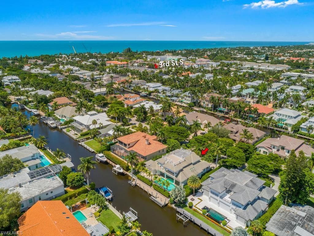 Looking west/NW to the Gulf and historic Old Naples.