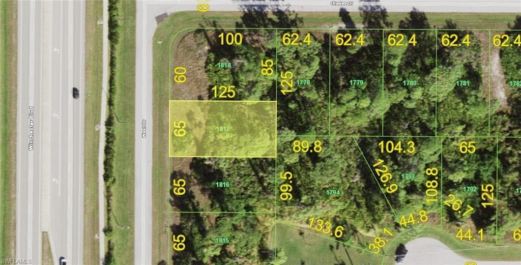 Plat Map. Illustrating the boundaries and dimensions of the property and surrounding parcels