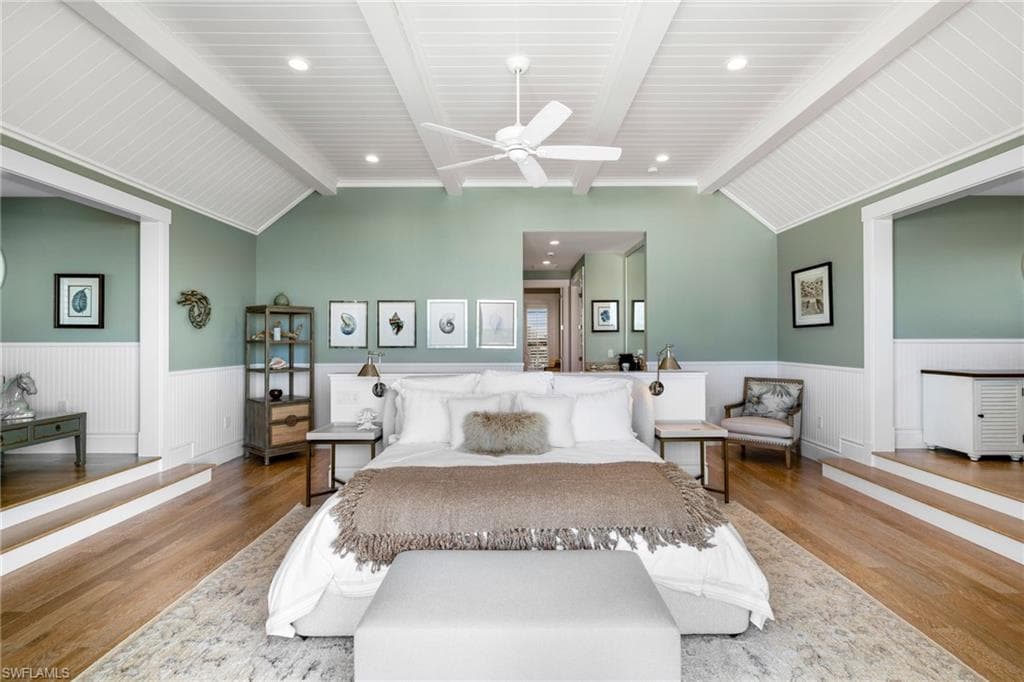 Primary suite with ceiling detail - Virtually Edited