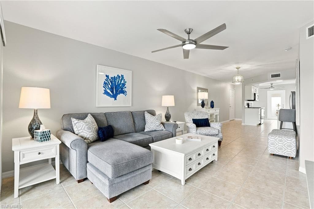 COMFORTABLE LIVING SPACE...ALL TILE FLOORING...
