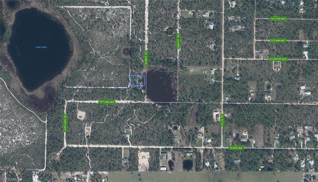 Aerial Map. Displaying the property's location and surrounding geographical features